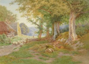 Sheep in a Wooded Landscape