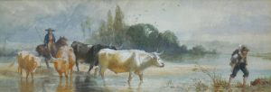 Herding Cattle across a River