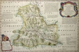 Antique Map of Brecknockshire by Thomas Kitchin