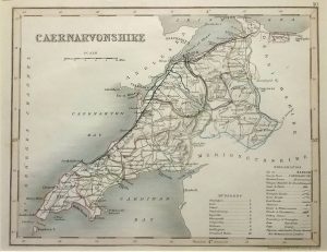Antique Map of Caernarvonshire by John Archer