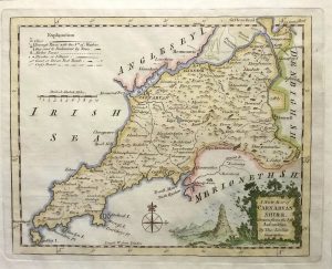 Antique Map of Caernarvonshire by Thomas Kitchin