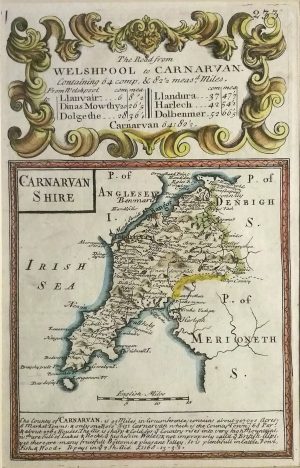 Antique Map of Caernarvonshire by Owen & Bowen