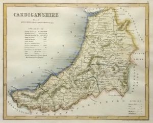 Antique Map of Cardiganshire by John Archer