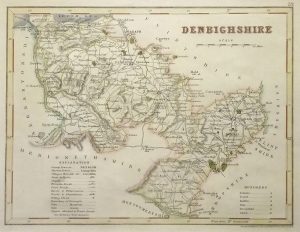 Antique Map of Denbighshire by John Archer