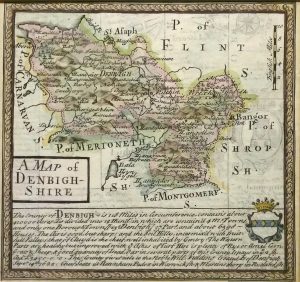 Antique Map of Denbighshire by Owen & Bowen