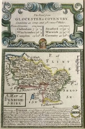 Antique Map of Denbighshire by Owen & Bowen