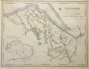 Antique Map of Flintshire by William Mackenzie
