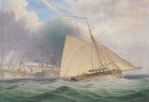 Sloop in a Fresh Breeze off Whitby, Yorkshire
