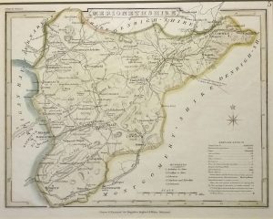 Antique Map of Merionethshire by John Archer