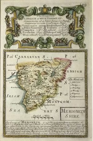 Antique Map of Merionethshire by Owen & Bowen