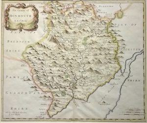 Antique Map of Monmouthshire by Robert Morden