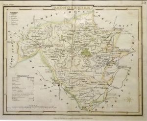 Antique Map of Radnorshire by Dugdale
