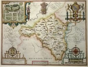Antique Map of Radnorshire by John Speed