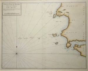 Antique Map of Milford Haven Islands, French ed. by Capt. Grenville Collins