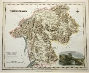 Antique Map of Westmorland by Archibald Fullarton