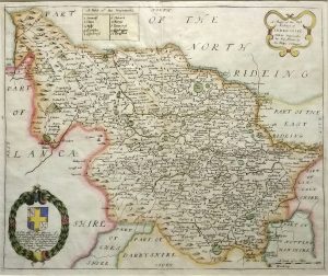 Antique Map of West Riding by Richard Blome