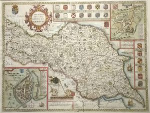 Antique Map of The North & East Ridings of Yorkshire by John Speed