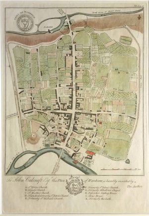 Antique Map of Plan of Wareham by Bayly