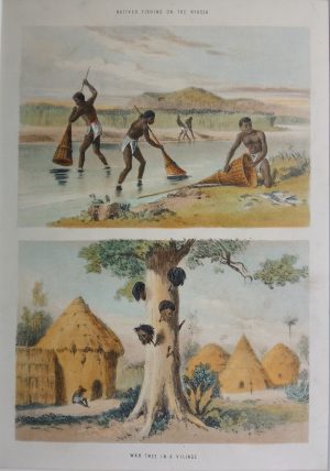 Natives Fishing & the War Tree in the Village