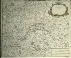 Antique Map of Gouvernement general D'Orleansois, Dept of Orleans, France by Gilles Robert de Vaugondy