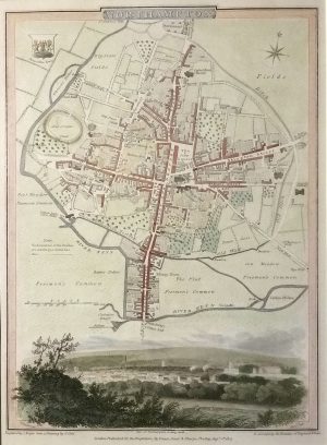 Antique Map of Plan of Northampton by Cole & Roper