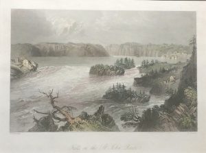 Falls on the St. John River, New Brunswick, Canada