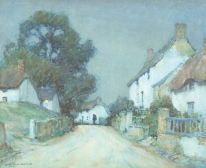 A West Country village at Dusk