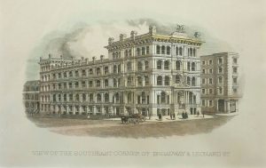 View of the Southeast Corner of Broadway and Leonard Street New York