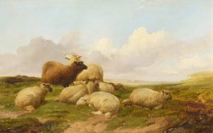 Sheep on a Chalk Down