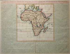 Antique Map of Africa, Carte de L'Afrique selon les auteurs anciens enrichie de remarques historiques by Henri Chaterlain