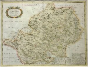 Antique Map of Hertfordshire by Herman Moll