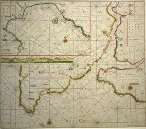 Antique Map of Chart of the River Fowey and Mounts Bay by G. Van Keulen