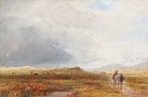Figures & Horse on a Moorland Track