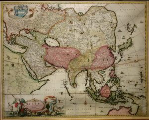 Antique Map of Asiae Nova, including Far & Middle East
