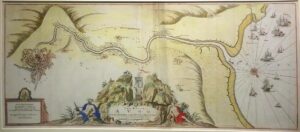Antique Map of The River Avon from the Severn to the Citty of Bristoll (Bristol) by Capt. Grenville Collins