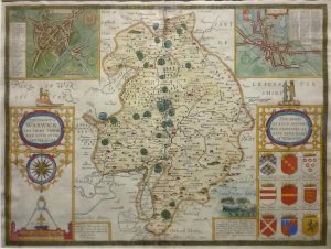 Antique Map of Warwickshire by John Speed