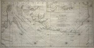 Antique Map of Map of the Thames Estuary, Carte de L'entrée de la Tamise by Nicholas Bellin