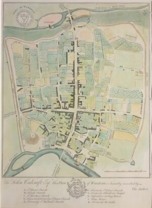 Antique Map of Plan of Wareham by Bayly