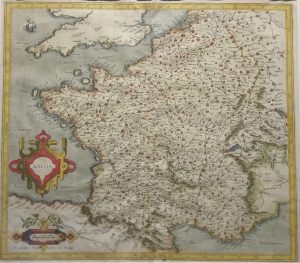 Antique Map of Gallia (France) by Gerard Mercator
