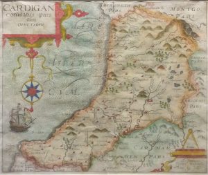 Antique Map of Cardigan Comitatus pars olim Dimetarum Cardiganshire