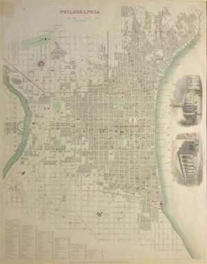 Antique Map of Plan of Philadelphia