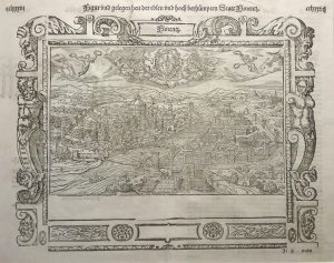 Antique Map of Florence by Sebastian Munster