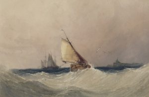 Sailing Ships Entering Folkestone Harbour