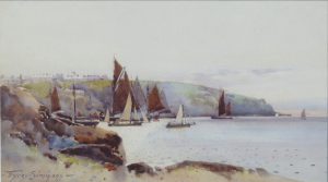 Fishing fleet Leaving Polruan, Cornwall