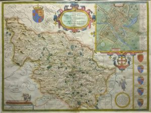 Antique Map of The West Ridinge of Yorkshire by John Speed