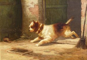 Terrier Chasing a Rat