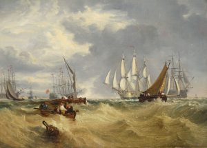 Spithead, Two Captured Danish Ships Entering Portsmouth Harbour (after Turner)