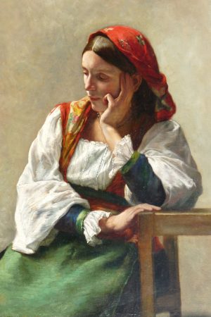 Portrait of a Woman in Traditional Dress