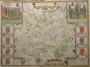 Antique Map of Surrey by John Speed