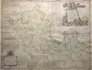 Antique Map of Berkshire by Emanuel Bowen
